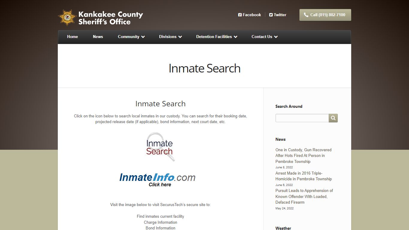Inmate Search - Kankakee County Sheriff